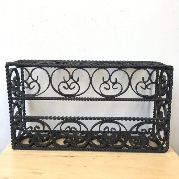 Cast Iron Ornate Rustic Primitive Tissue Box Napkin Holder Cover Farmhouse Decor - Picture 8 of 11